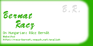 bernat racz business card